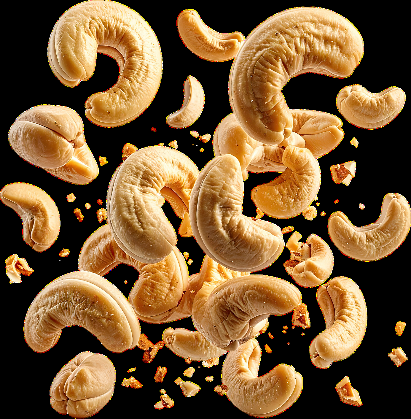 Cashew flying kernels